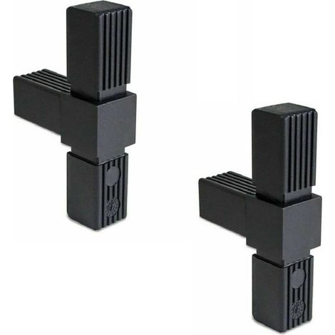 2x Connecteur de tube carré A = 25mm 3 voies en T plastique 25x25 étagère bricolage (1/2)