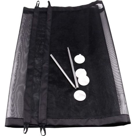 Barrière Sécurité Enfant Barriere Extensible pour Chien Barriere de Securite Retractable Filet Securite Escalier pour Chiens, Chats, Bébés, Animaux dômestiques, Noir (110x72cm)- (1/5)