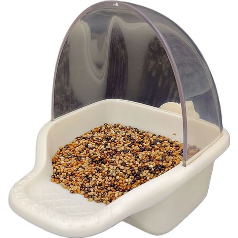 Récipient en plastique pour mangeoire à perroquet à placer à l'intérieur de la cage pour calopsittes et inséparables, sans dégâts