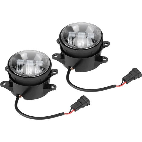 Lot 2x 20W LED Anti-Brouillard Double Couleur 4 Pouces (10cm) pour Honda - Feux de Route/Code, Lampe Puissante, Accessoire Auto (1/5)