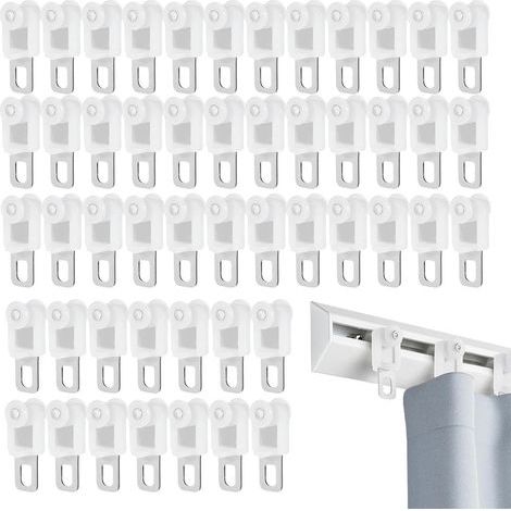 Track Rollers Durable and Easy to Install Shower Curtain
