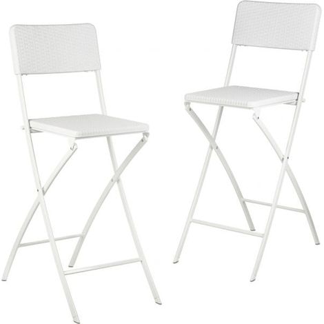 Taburete de bar plegable bastian juego de 2