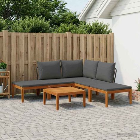 vidaXL 6 uds. Madera de Acacia Sólida y Cuerda Natural (1/5)