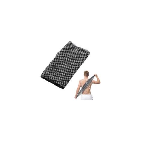Reiteag Serviette de Douche Exfoliante Ecovia en Fibers de Bambou et Charbon Actif – Exfoliation Douce, Séchage Rapide, Usage Quotidien (Noir)