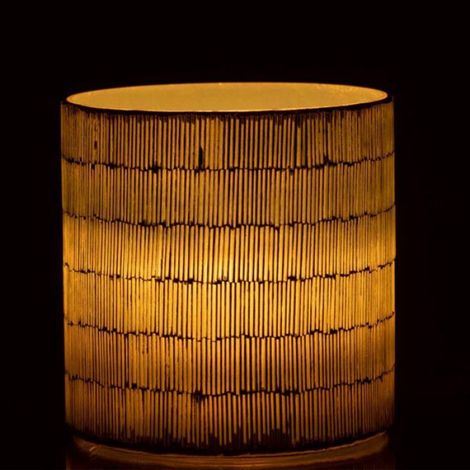 Photophore Déco en Verre "Mosaïque" 16cm Gris (1/3)