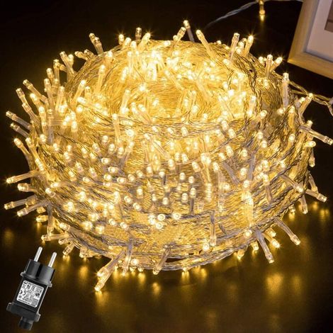 LED-Lichterkette, Lichterkette mit Stecker und 8 Modi, wasserdicht für den Innen- und Außenbereich, Weihnachtsbaum, Hochzeit, Party, Schlafzimmer (1/4)