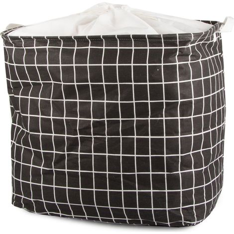 Panier de rangement noir à grille carrée (60) GABA (1/5)