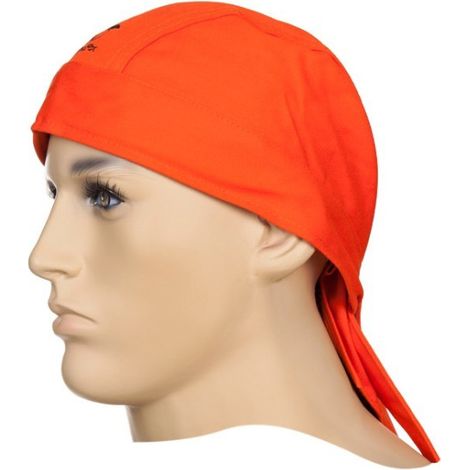 Protector cabeza ignífugo WELDAS Doo-Rag en color naranja Fire Fox (1/2)
