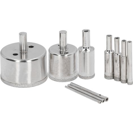 10 Forets Diamant 3‑50mm pour Porcelaine, Faïence, Granit – Perçage Efficace et Propre