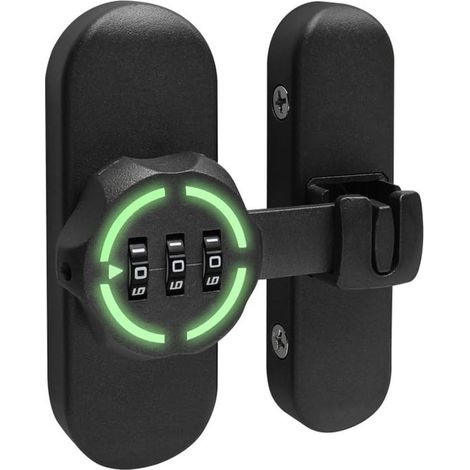 Black zinc alloy sliding door latch (1/5)