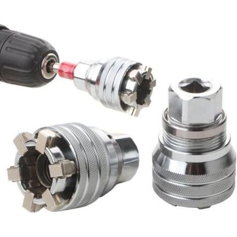 BUNTHAUS Lntyq Clé à douille universelle réglable professionnelle 3/8-3/4\\" 10 mm - 19 mm - Outils pour clé dynamométrique à cliquet et perceuse 3/8\\ (1/5)