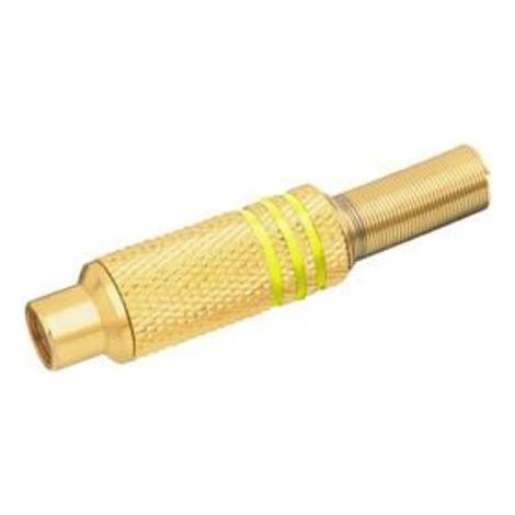 Elektro DH Lange Metall-Cinchbuchse Koaxial-Cinchbuchse. Bügel Gelb 10.595/D/AM 8430552108800 (1/2)