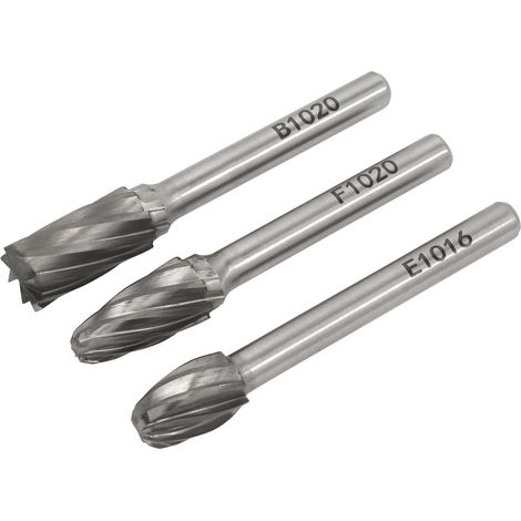Sealey Tungsten Carbide Rotary Burr Set 3pc Ripper/Coarse SDBCK3 (1/4)