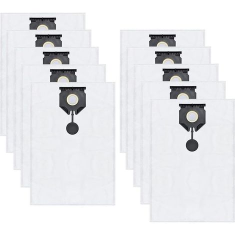 Lot de 10 sacs à poussière pour Kärcher NT 30/1 Ap Te L NT 30/1 Ap L NT 30/1 Tact L NT 30/1 Tact Te L 30 L Pièces de rechange pour aspirateur sec/humide (1/5)