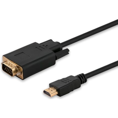 Savio CL-103 câble adaptateur vidéo 1,8 m HDMI Type A (Standard) VGA (D-Sub) Noir