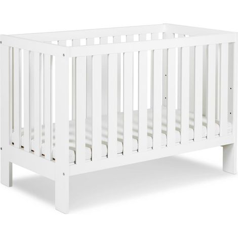 Lit bébé 120x60cm couleur Blanc AMELIE Lit à barreaux amovible (1/5)