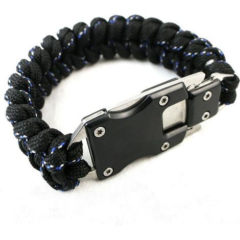 Bracelet d'outils de plein air en paracorde, équipement de survie multifonctionnel pour le camping, la randonnée et la pêche. (1/5)