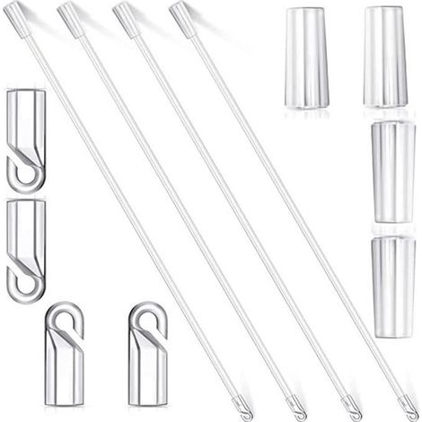 Tienda9,Varillas para persianas,Ligeras y resistentes,30 cm,Aptas para ventanas y puertas,Sintéticas transparentes (1/5)