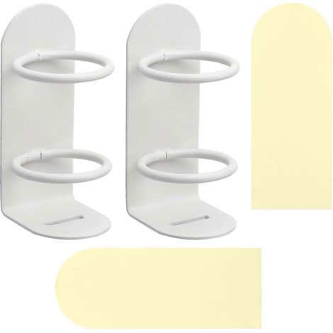Lot de 2 supports adhésifs pour brosses à dents électriques à fixer au mur (blanc) (1/5)