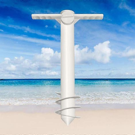 Support de parasol à vis avec ancrage au sable Porte-canne à pêche (taille unique) Maintien optimal même par vent fort (1/4)