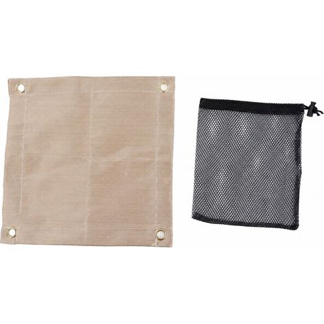 Filiyano-Tapis ignifugé en fibre de verre, 30 x 30 cm, résistant aux hautes températures, tapis de cheminée pour barbecue et camping (1/5)