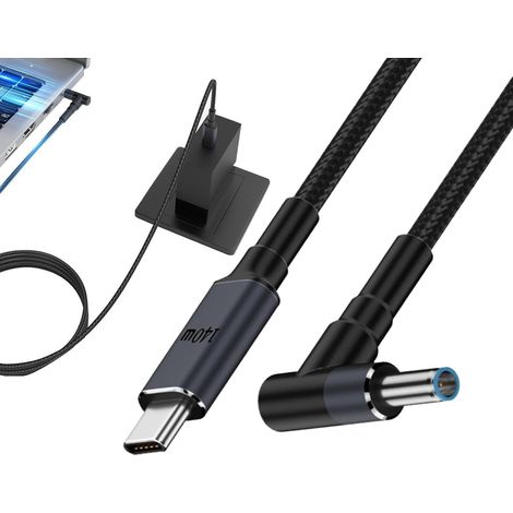 Câble de charge USB-C vers CC universel noir longue durée Connecteur USB-C mâle vers CC pour la maison, la résidence étudiante, le bureau, l'appartement