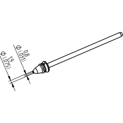 Ersa 0742ED0819H/SB Punta dissaldante Conica Lunghezza punte 79.25 mm Contenuto 1 pz.