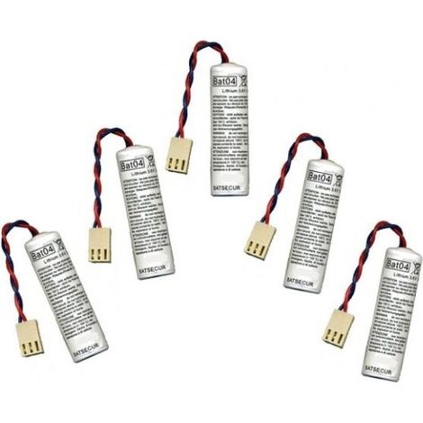 Batsecur 5 batteria litio Bat04 3,6V 2,7Ah compatibile Logisty Hager Daitem