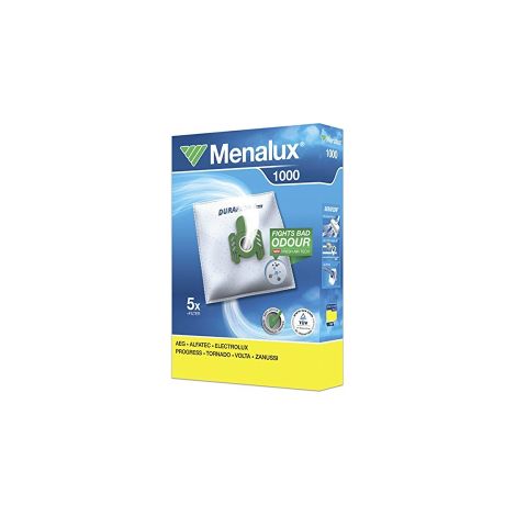 Pack de 5 bolsas Menalux 1000 para aspiradoras AEG, Electrolux, Zanussi, Tornado, Volta - 9001961326