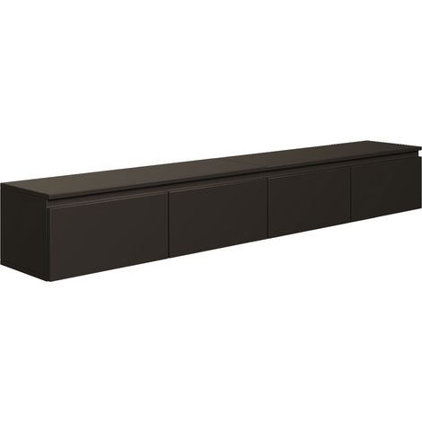 Selsey BEMMI -Mueble de TV suspendido con 2 puertas -200 cm -negro (1/5)