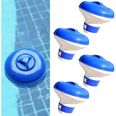 Swimming Pool Dosing Floats, 4 Pcs 5 Inch Floating Chlorine Dispenser Chlorine Dosing Advanced Adjustable Chemical Dispenser Swimming Pool Spa Dosing Device (5 Inches) (1/5)
