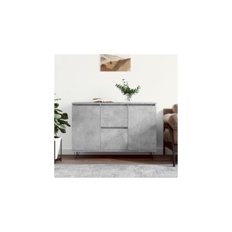 Buffet gris béton 104x35x70 bois d'ingénierie (1/5)