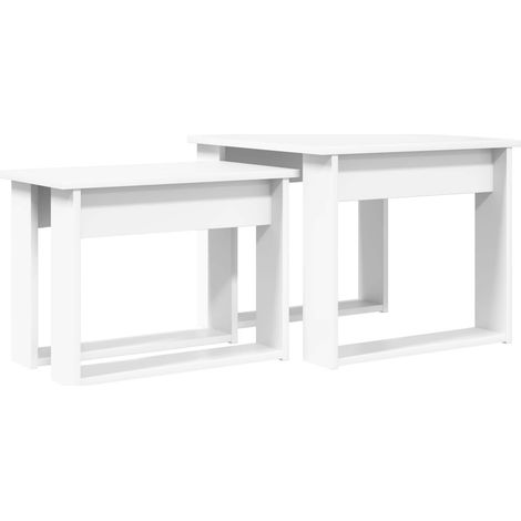 Coffee Table Set 2 pcs White Engineered Wood vidaXL