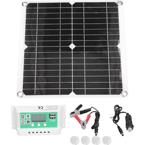 40W 18V monokristallines Silizium-Solarpanel, flexibel, mit 20A Laderegler für Camping und Wandern (1/5)