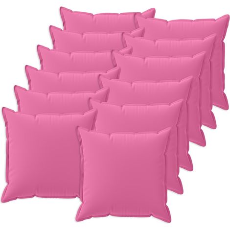Kissenbezug 12 stk. HOUTEN Rosa 50 x 50 cm Polyester vidaXL