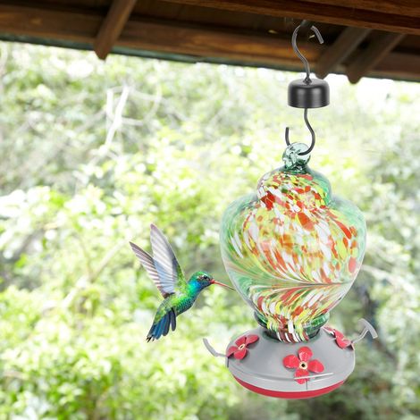 Mangeoire à oiseaux colorée pour cour, outil d'alimentation pour colibris, type D (1/5)