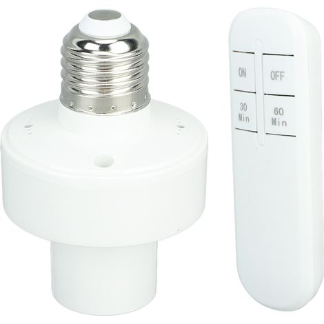 Douille d'ampoule télécommandée sans fil avec télécommande pour culot E27 110 V (1/5)