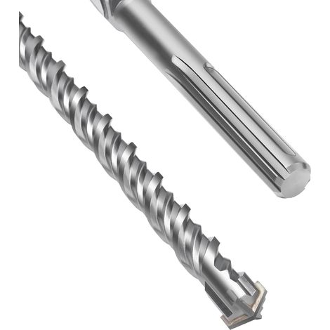 SDS Max Drill Bit 22 x 1000 mm, Concrete Drill Bit with 4 Carbide Edges and Double Spiral Impact Drill Bit for Concrete, Stone, Natural Stone (1/5)
