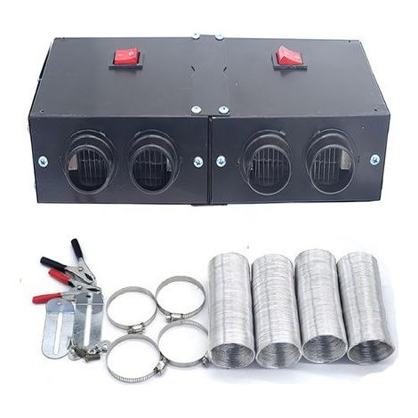 Kit de calefacción para coche, ventilador de calefacción rápida, desempañador de parabrisas de alta potencia, deshelador de invierno 24 V 500 W (1/5)