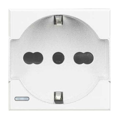 Bticino HD4140A16 serie Axolute - presa schuko italiano / tedesco 2P+T 16A - bianco