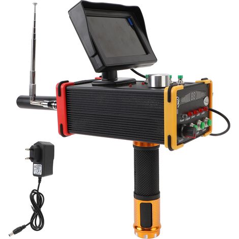 Détecteur de métaux 15 m de profondeur 1000 mètres Scanner souterrain Localisateur de cuivre or argent haute précision avec écran d'affichage Prise UE 100-240 V