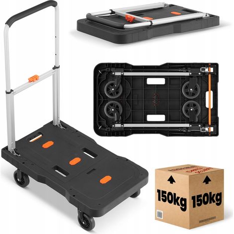 Carro de plataforma móvil, plegable, para transporte y almacén, con capacidad para 150 kg. (1/5)