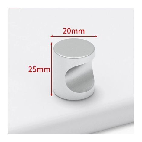 10 Pièces Boutons de Porte, Boutons de Meubles en Argent, Unique Trou Rond Bouton de Tiroir, avec Vis, Poignees de Porte de Cuisine, pour Armoire (1/5)