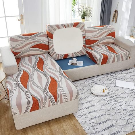 JSSEVN - Sofa Seat Cover - High Elastic Seat Cover, Living Room Sofa Seat Cover, Furniture Cover with Soft, Non-Slip Elastic Bottom (1/5)