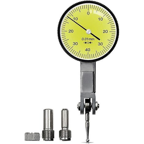 Indicateur de test à cadran de précision métrique avec montage sur rails en queue d'aronde 0-4 0,01 mm (1/5)