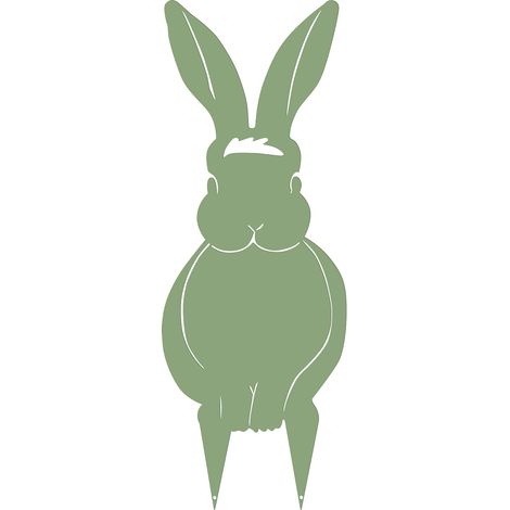 Figurine à piquer Lapin 17 x 43,5 cm vert pâle (1/3)