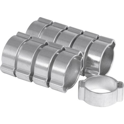 Riegler Jeu de colliers de serrage à oreilles 10 pièces, Plage de serrage⌀ ext. tuyau: 17-20 mm 10 pièces