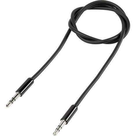 SpeaKa Professional SP-7870040 Jack Audio Cavo [1x Spina jack da 3.5 mm - 1x Spina jack da 3.5 mm] 0.50 m Nero rivestim (1/2)