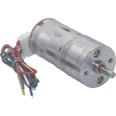 Mini moteur à courant continu à balais 6 V avec encodeur JGA25370, couple faible et faible bruit pour la robotique et l'automatisation (1/5)