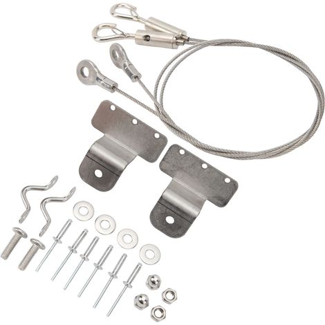 Lot de 2 câbles de sécurité réglables en acier inoxydable 304 pour loquet de porte de trappe, pour camping-car ou yacht. (1/5)